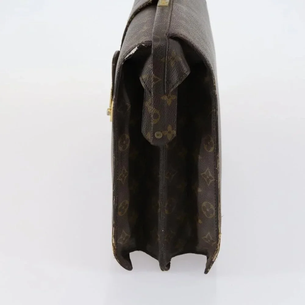 LOUIS VUITTON Monogram Serviette Fermoir Business Bag